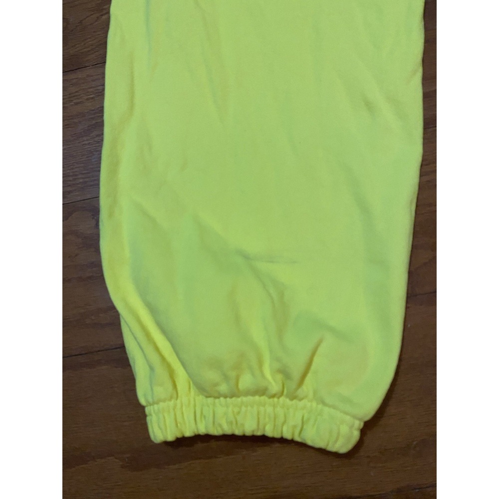 Sp5der Worldwide Yellow Sweatpants Size XXL 2XL 100% Cotton Made In USA - Picture 3 of 7
